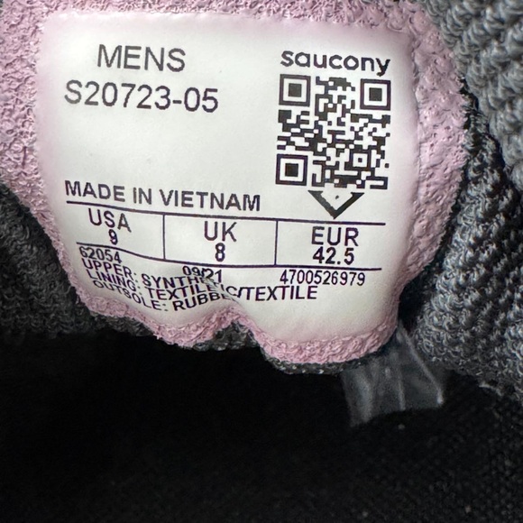 Saucony Men’s Charcoal Athletic Sneakers Size‎ 9 main image 5